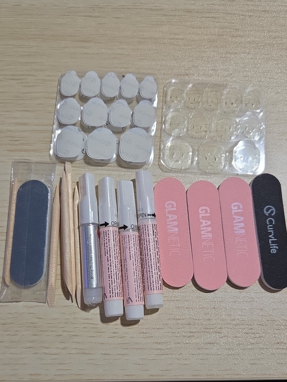 Glamnetic Pink Nail Prep & Application Set with Glue Pens